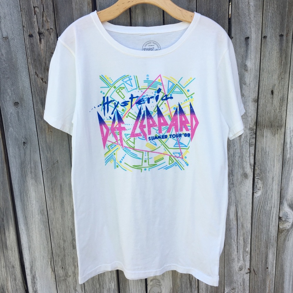 NWT Project Karma Def Leppard Summer Tour Graphic Tee White L